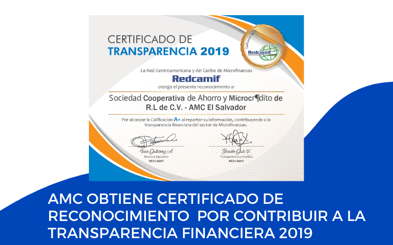 CERTIFICADO DE TRANSPARENCIA 2019